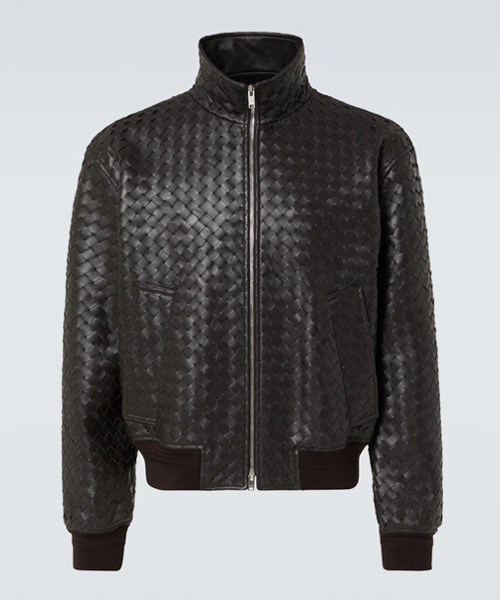 인트레치아토 레더 블루종 자켓