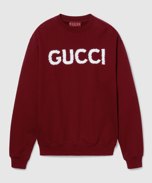 자수 코튼 저지 스웨트 셔츠