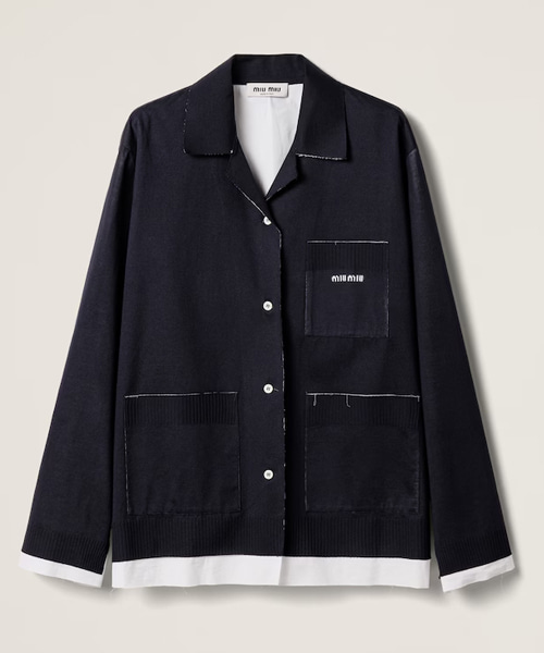 니트 포플린 셔츠 자켓