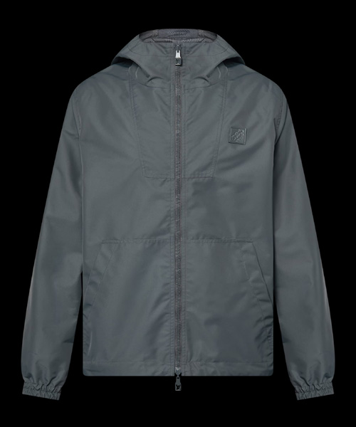 다미에 자카드 리버시블 나일론 윈드브레이커