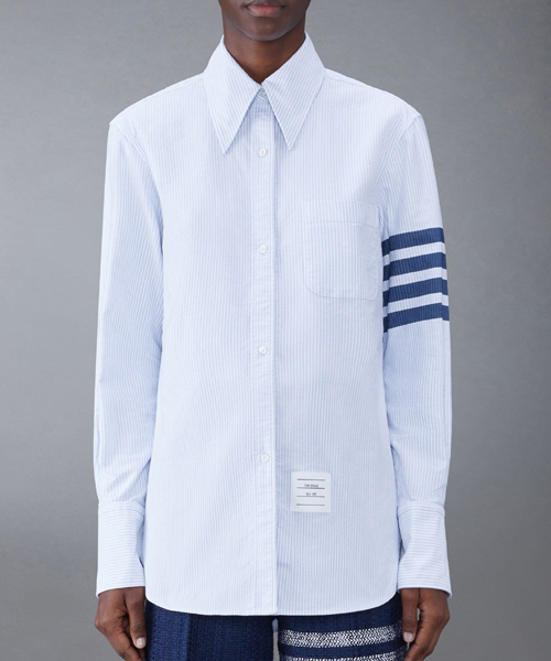 스트라이프 옥스퍼드 4-바 셔츠