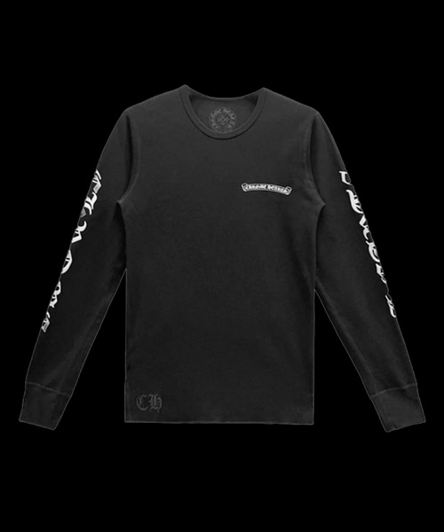 스크롤 로고 롱 슬리브 티셔츠