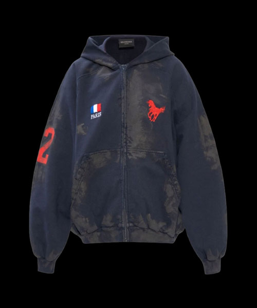 파리 빈티지 로고 22  후드 집업