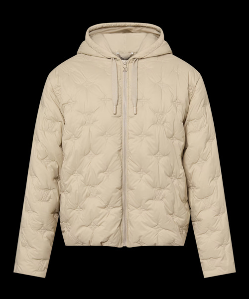 모노그램 퀄팅 나일론 후드 블루종