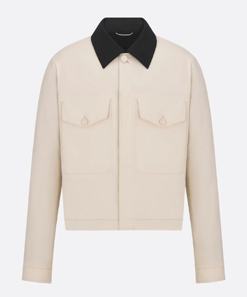 콘트라스트 스프레드 칼라 재킷