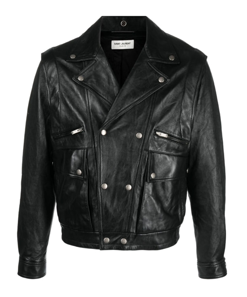 주름 가죽 자켓