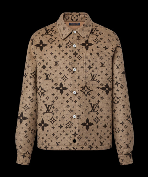 모노그램 더블 페이스 울 실크 & 캐시미어 블렌드 오버셔츠