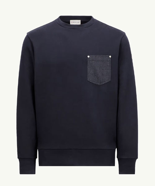 코튼 데님 스웨터