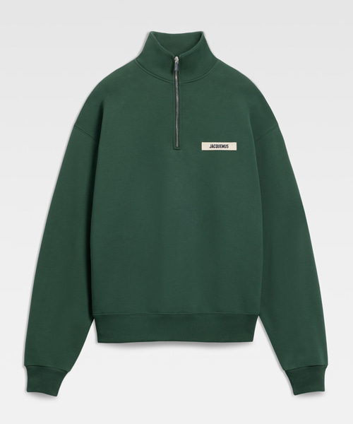 그로그랭 지퍼 롤넥 스웨트셔츠