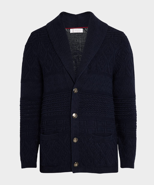 케이블 니트 가디건