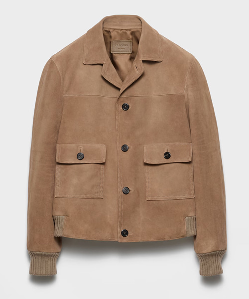 스웨이드 보머 자켓