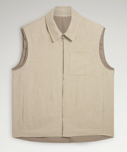 리버서블 리넨 베스트