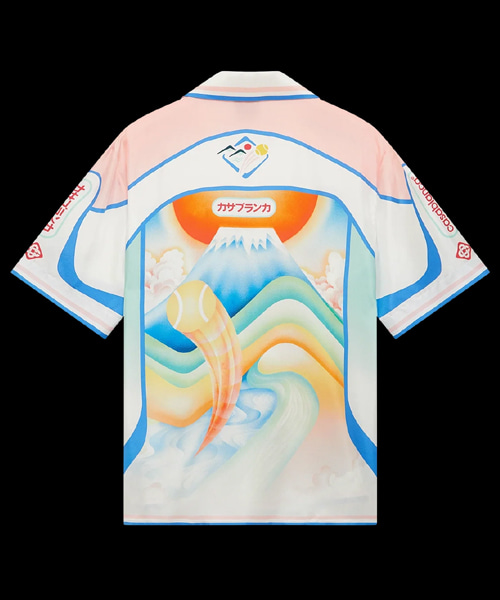 후지 드림 숏 슬리브 실크 셔츠