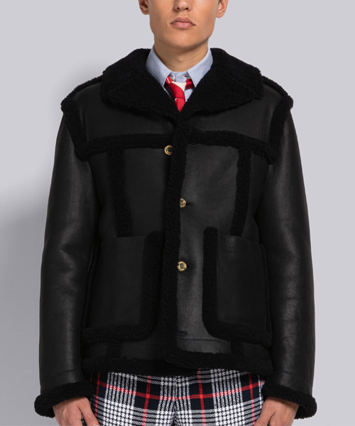 다이드 쉐어링 라운디드 패치 포켓 자켓