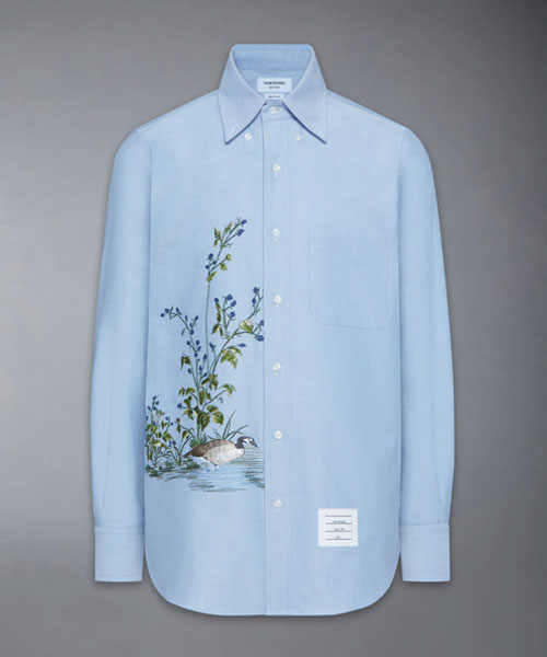 구스 시닉 새틴 스티치 옥스포드 셔츠