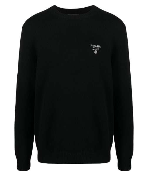 로고 프린트 캐시미어 스웨터셔츠