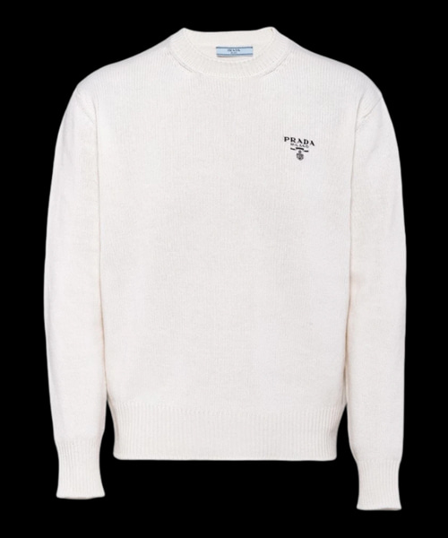 로고 프린트 캐시미어 스웨터셔츠