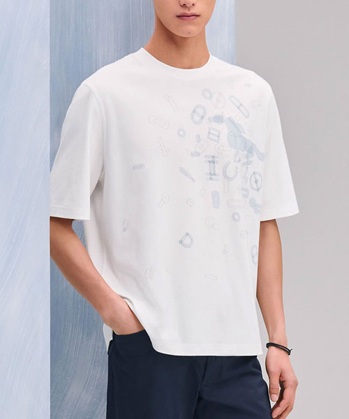 "FRAGMENTS EQUESTRES" 코튼 티셔츠