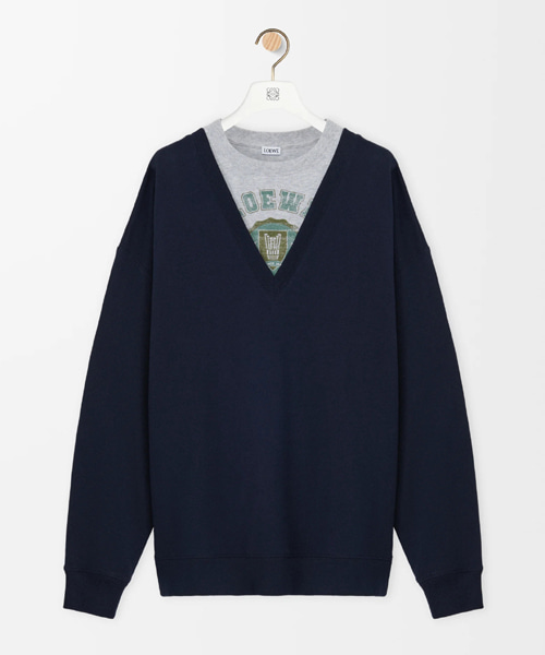 스크린 프린트 코튼 스웨트셔츠