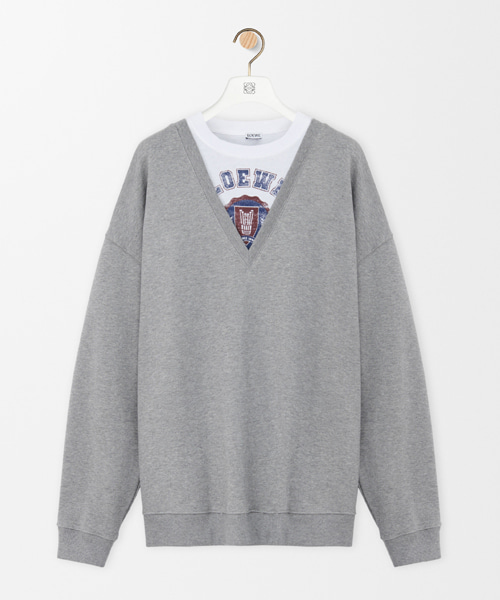 스크린 프린트 코튼 스웨트셔츠