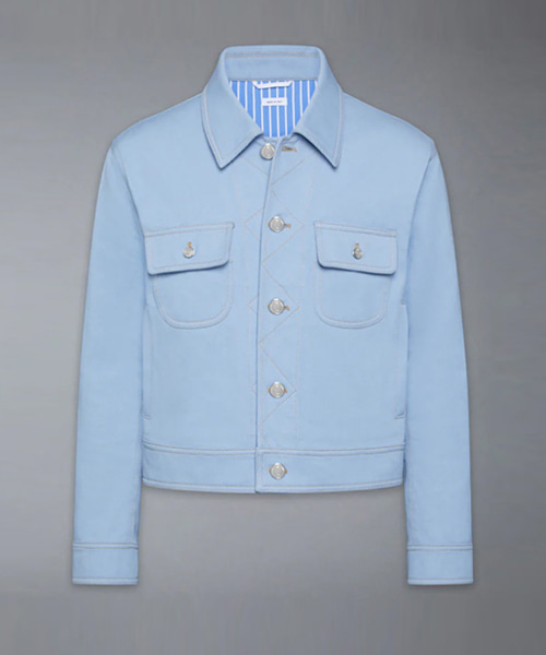 콘트라스트 스티치 데님 유틸리티 자켓