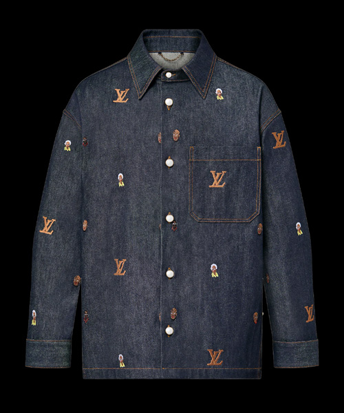 엠브로이더드 데님 오버셔츠 자켓