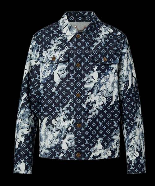 모노그램 프린팅 데님 재킷