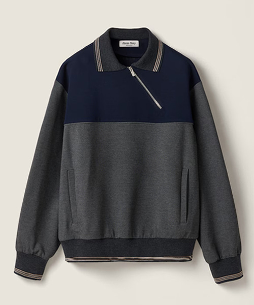 지퍼 스웨트셔츠