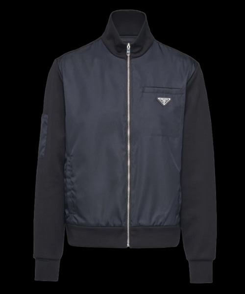 리나일론 디테일 집업 자켓