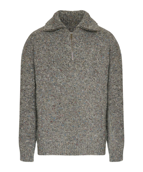 스페클드 하프 집업 스웨터