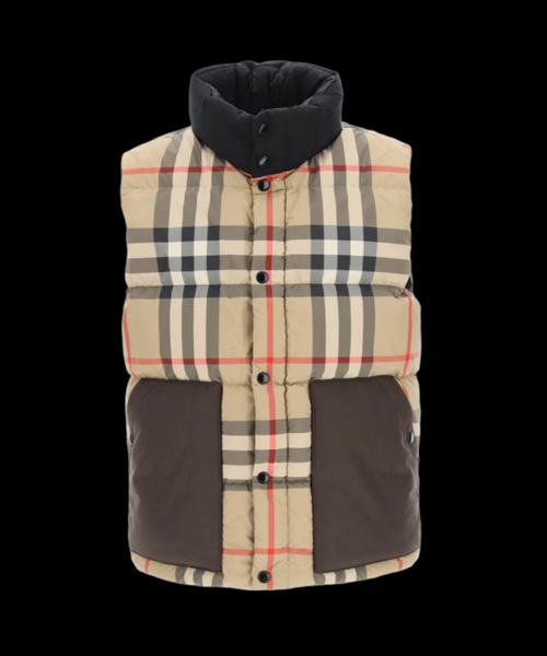 체크 리사이클 푸퍼 베스트