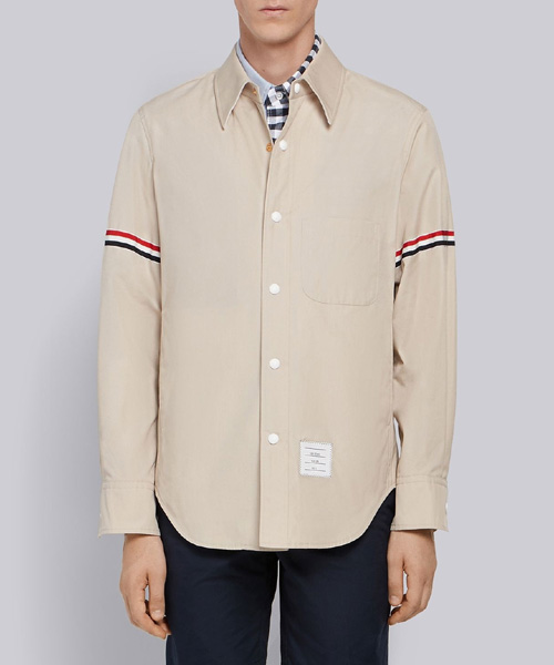 암밴드 코튼 셔츠