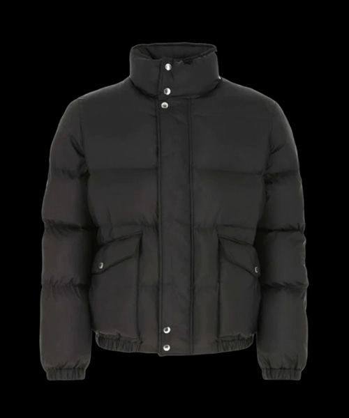 넥 그래피티 로고 푸퍼 자켓