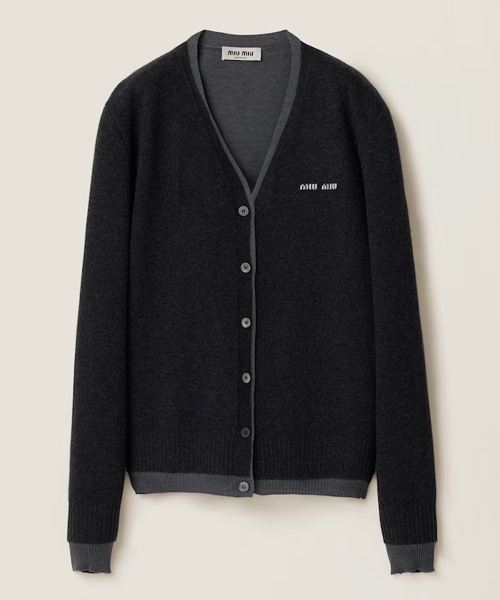 실크 캐시미어 가디건 스웨터