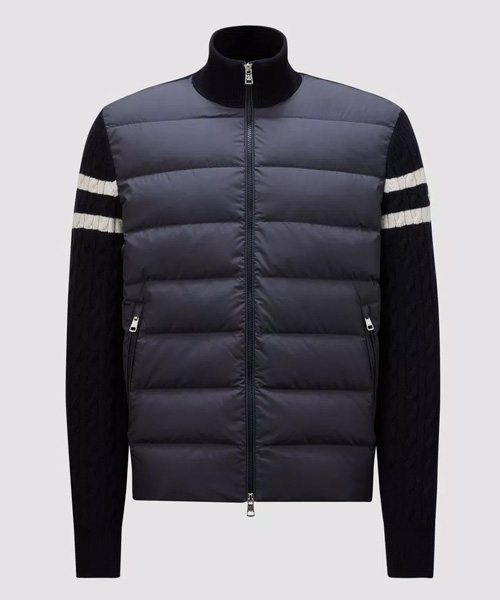 패딩 울 집업 가디건 자켓