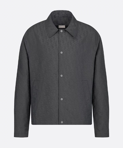 그레이 테크니컬 자카드 블루종 재킷