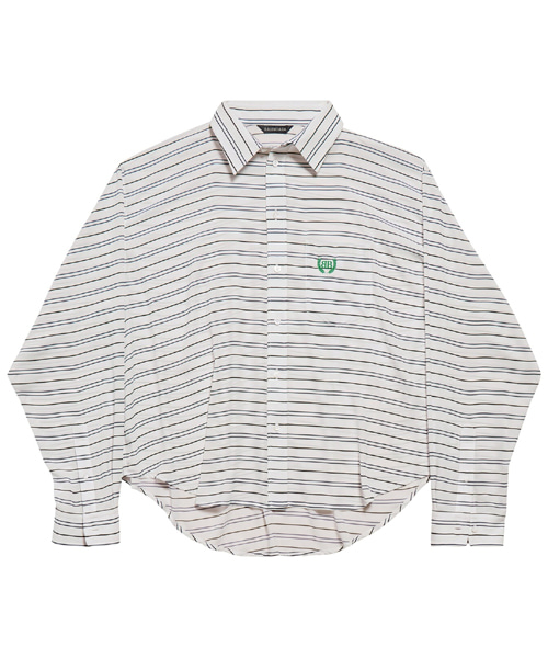 화이트 스트라이프 셔츠