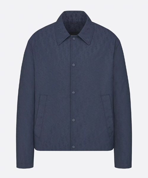 블루 테크니컬 자카드 블루종 재킷