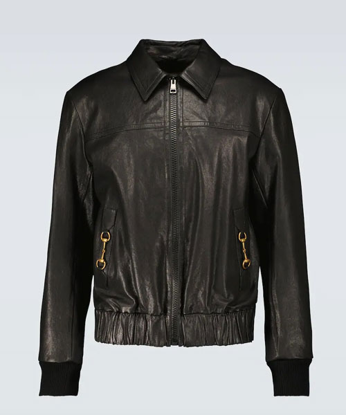 가죽 블루종 자켓