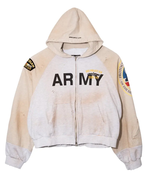 아미 뉴욕 익스클루시브 리컨스트럭티드 폴디드 집업 후드