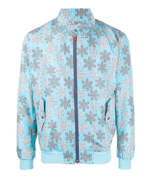 그래픽 프린트 봄버 자켓