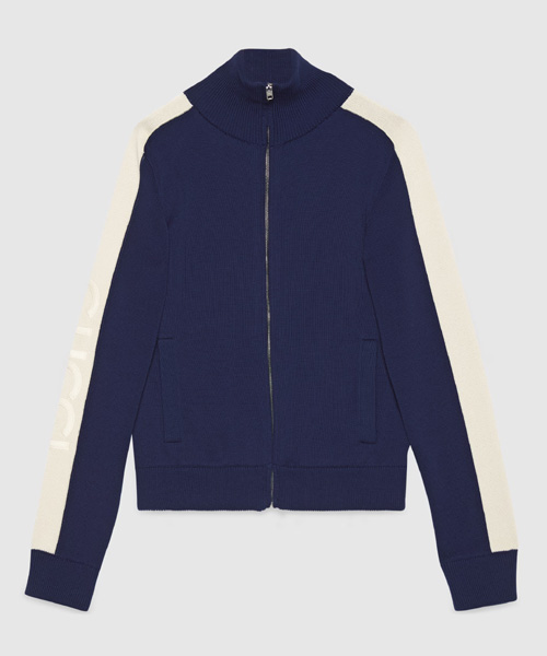 코튼 니트 집업 봄버 자켓