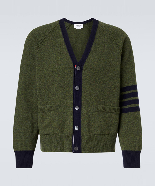 밀라노 스티치 4-바 브이넥 가디건