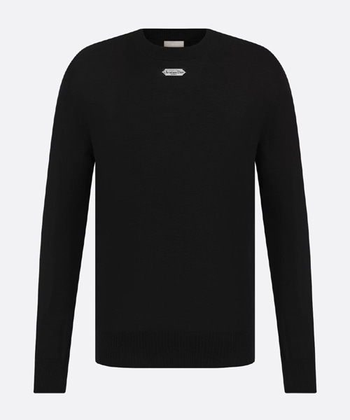 울 저지 라벨 스웨터