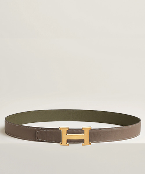 H 벨트 버클 리버시블 가죽 스트랩 32mm