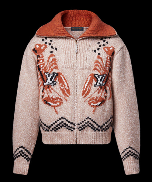 지퍼 니트 블루종