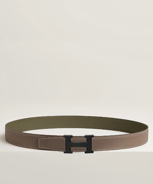 H 벨트 버클 리버시블 가죽 스트랩 32mm