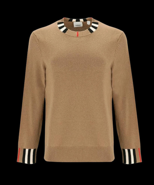 에어리 체크 울 캐시미어 스웨터