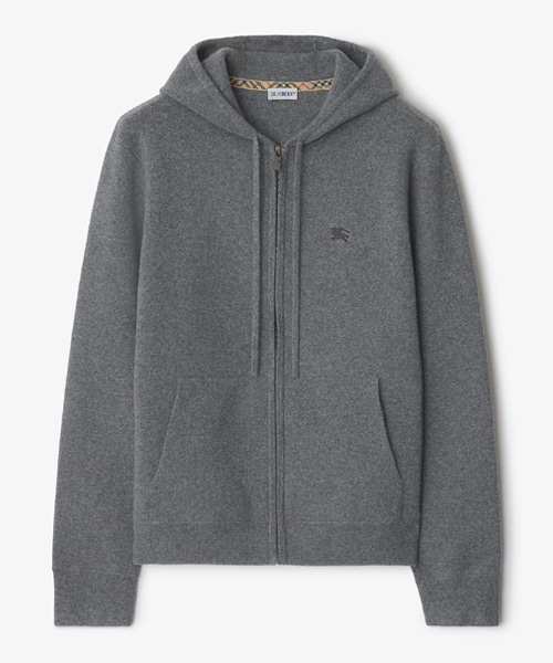 캐시미어 블렌드 지퍼 후디