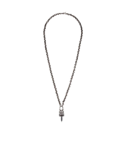 실버 페이퍼체인 네크리스 & 대거 펜던트